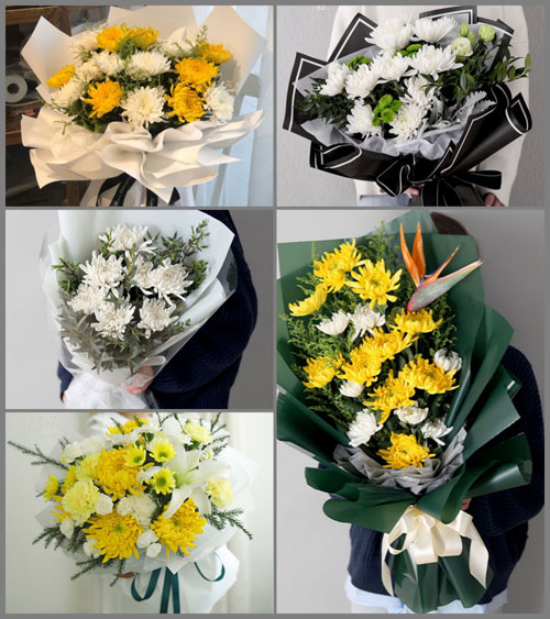 贵州毕节市金沙县岩孔镇白事花束代送
